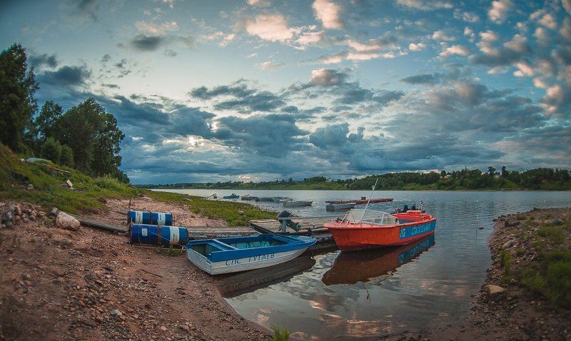 Вечер, Волга, Лето, Лодки, Спасалка, Тутаев на Волгеphoto preview