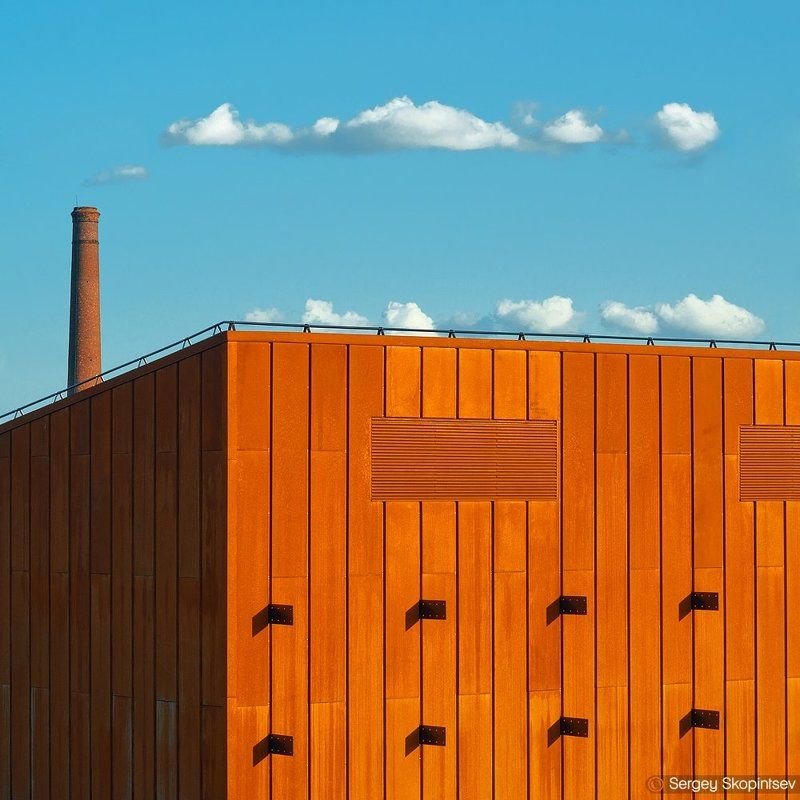 city, sky, clouds, orange, blue Made cloudsphoto preview