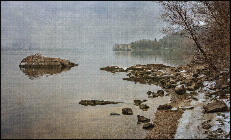 река,зима,туман photo preview