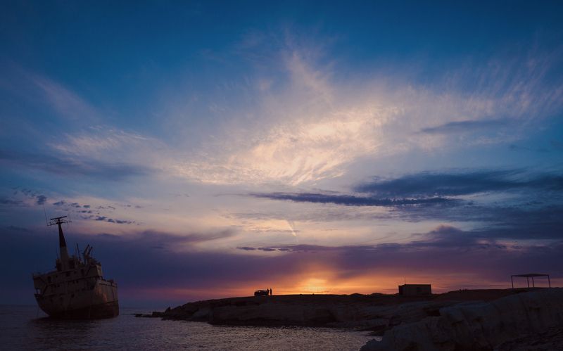 ship, закат, кипр, море, sea, sunset Ship Edro3 фото превью