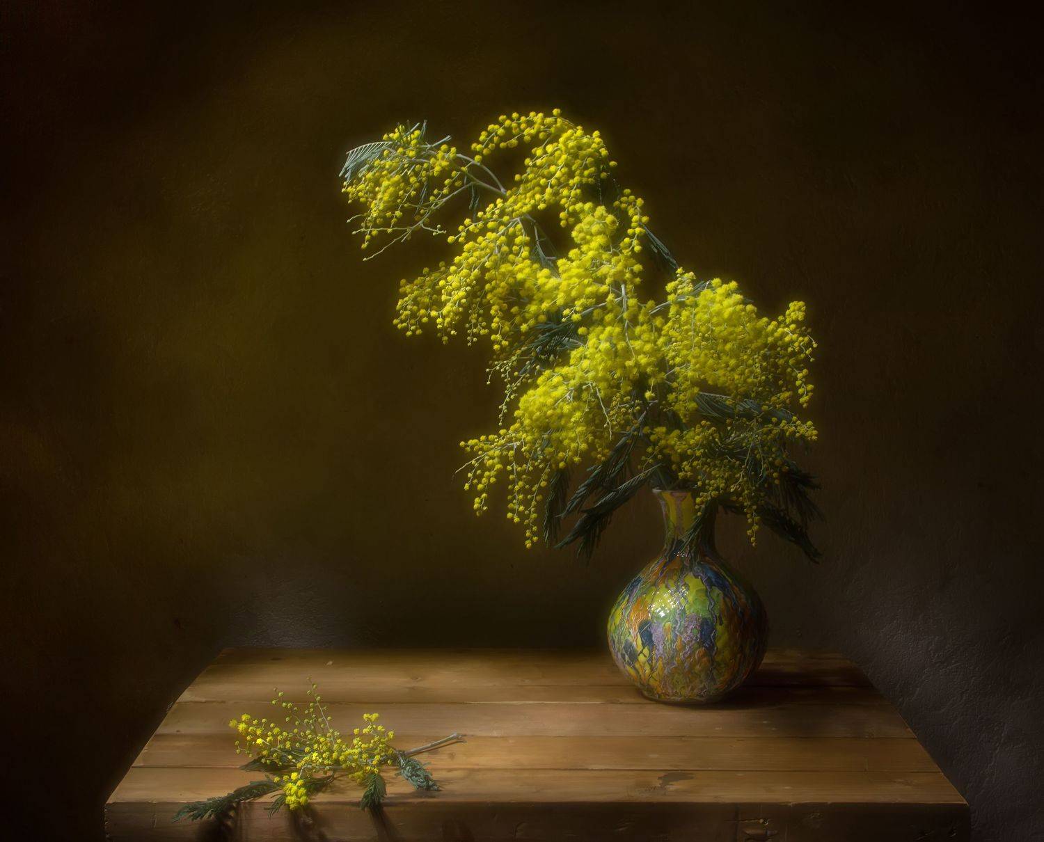натюрморт, мимоза, Феденкова Татьяна