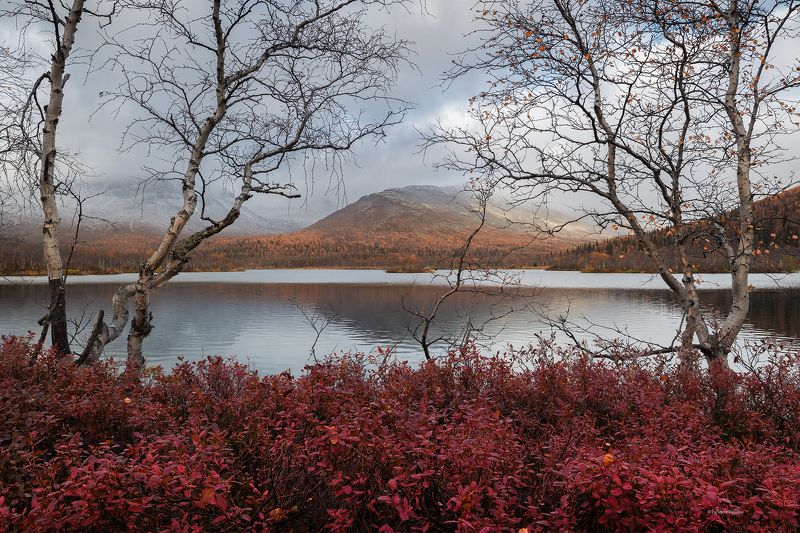 Рассвет на озере Малый Вудьяврphoto preview