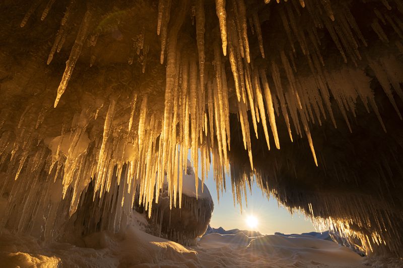 Байкал, лед, сокуи,  закат, зима Байкал в деталяхphoto preview