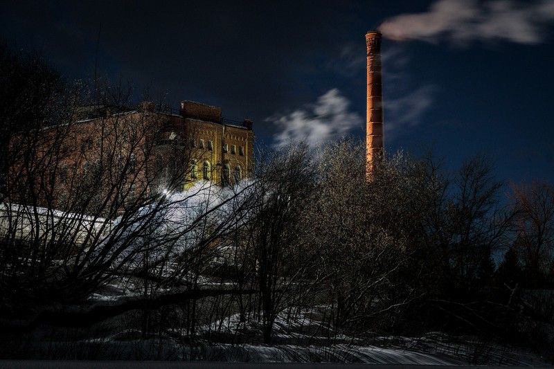 рыбинск, зима, волга, фабрика, 2023, март, Старая фабрика.photo preview