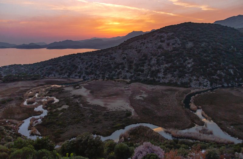 Демре, Турция, Пляж, море, пейзаж, река, закат, demre, turkey, andriake Andriake beachphoto preview