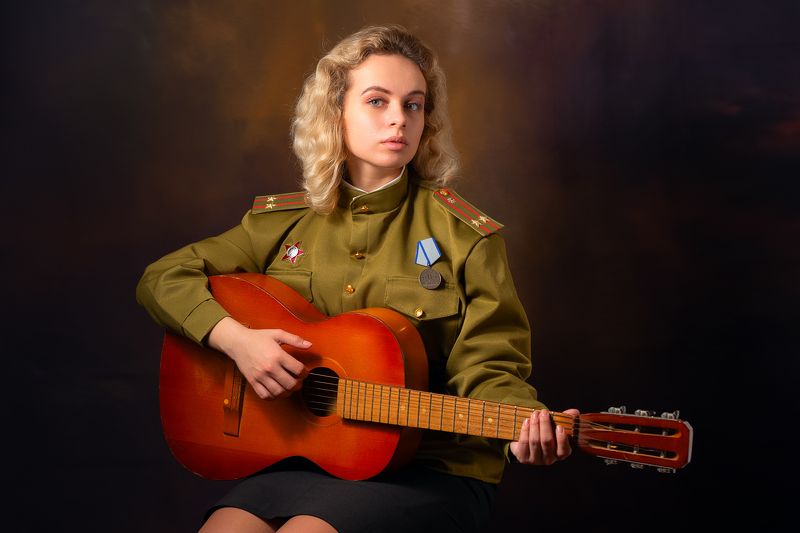 female, girl, nikond750, portrait, woman, Lieutenant Colonel of the Soviet Army 1943-45photo preview