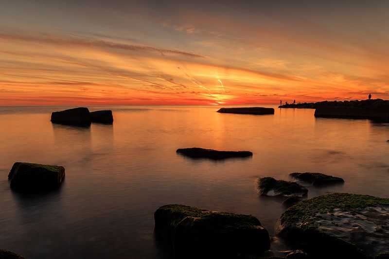 #море #закат #штиль #природа #сочи #краски #камни Зимние закаты, Сочиphoto preview