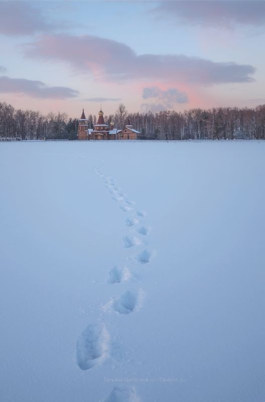пушкин, царское, царское село, санкт-петербург, пейзаж, landscape На закате зимыphoto preview