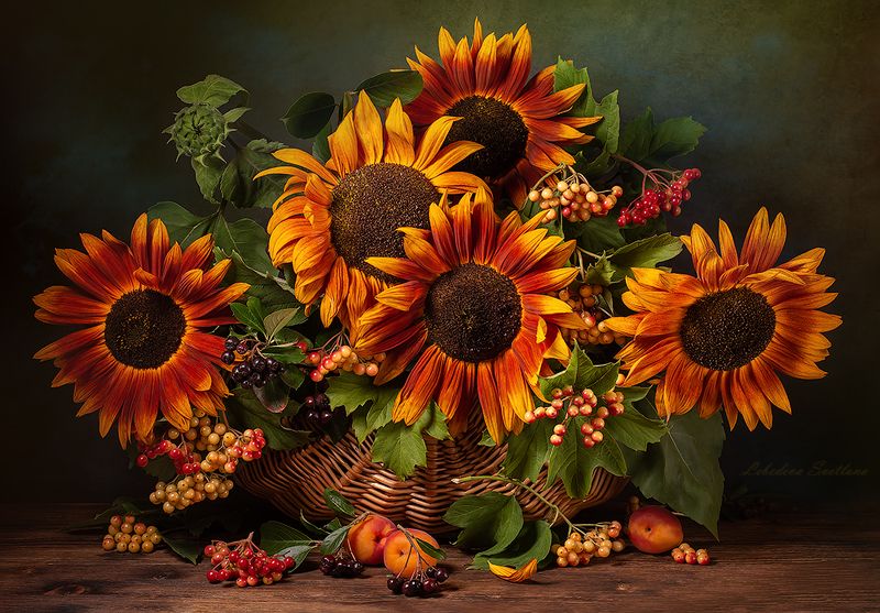подсолнухи,натюрморт,stillife С подсолнухамиphoto preview