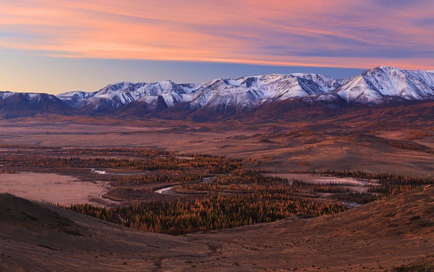 пейзаж, природа, горы, алтай, чуя, рассвет, утро, облака, небо, Sokolova Tatiana