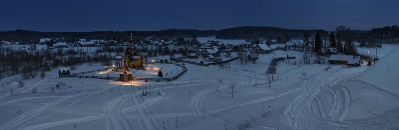 берёзовый рядок, селигер Березовый рядок вечеромphoto preview