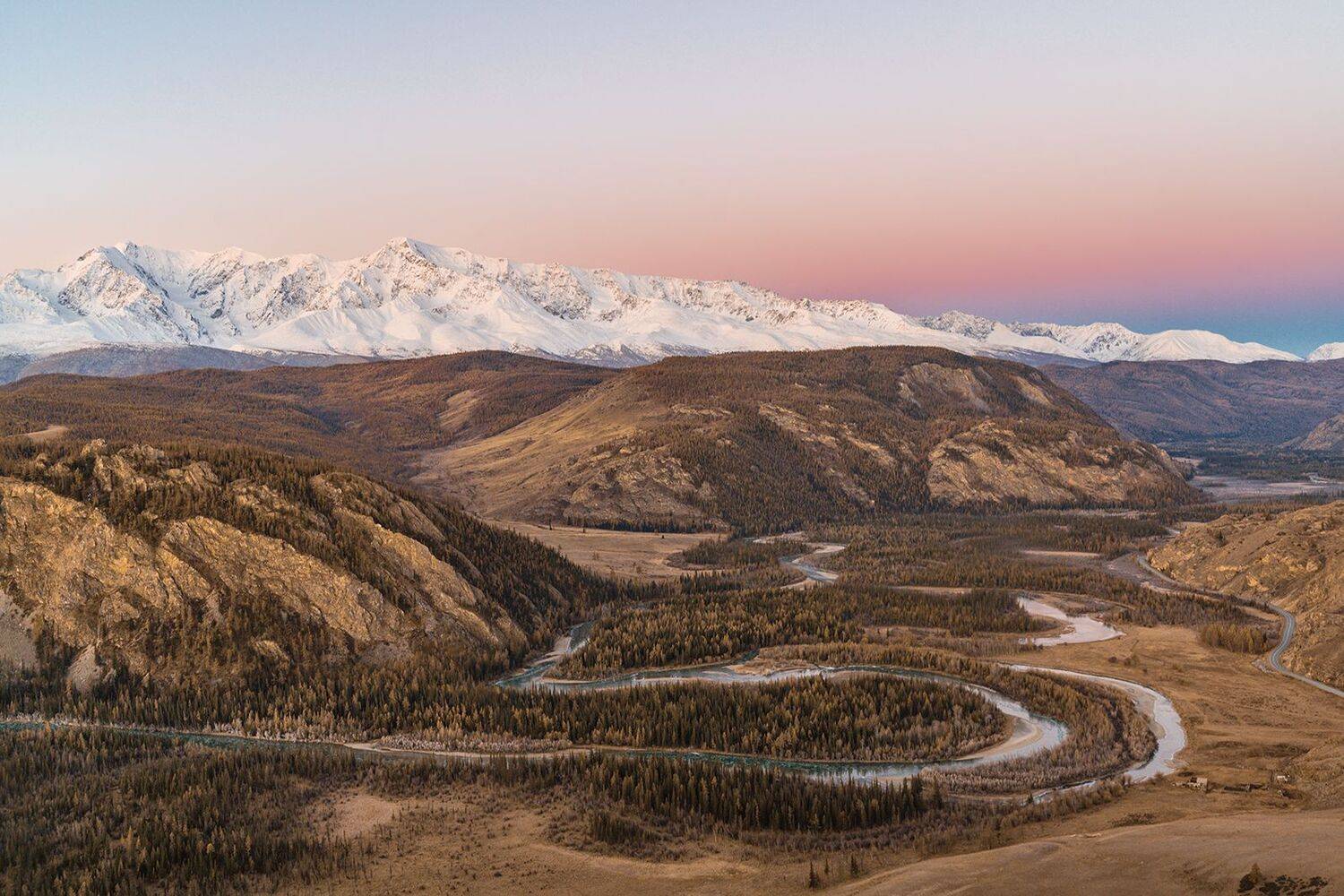 Алтай, Курайская степь рассвет. Автор: Лариса Николаевна Дука , Лариса Николаевна Дука