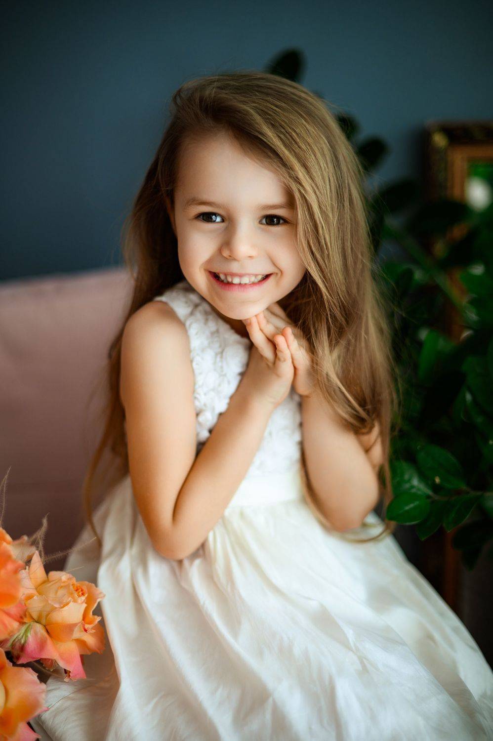 портрет, детский портрет, ребенок, девочка, цветы, Юлия Полуэктова