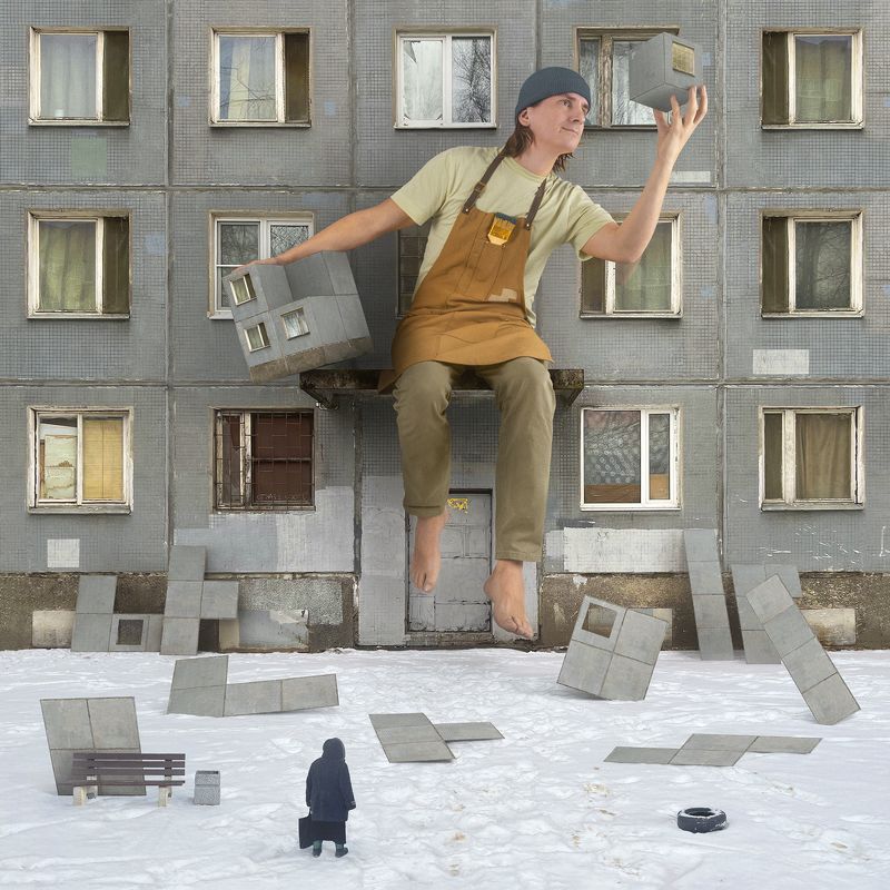 art, selfportrait, photomanipulation Tetrisphoto preview