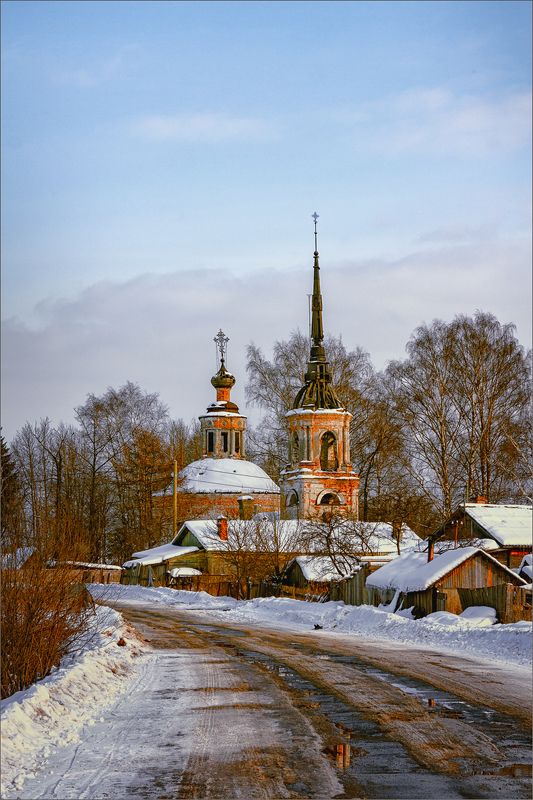 пейзаж, весна, вечер, деревня, свет, цвет, александр никитинский Весенний вечер...photo preview