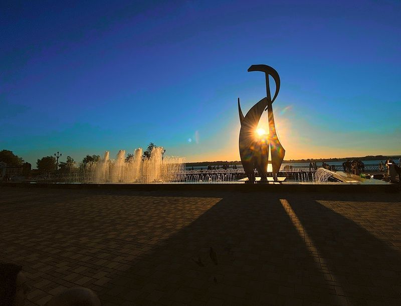 самара, закат, город, фонтан, Закат в Самареphoto preview