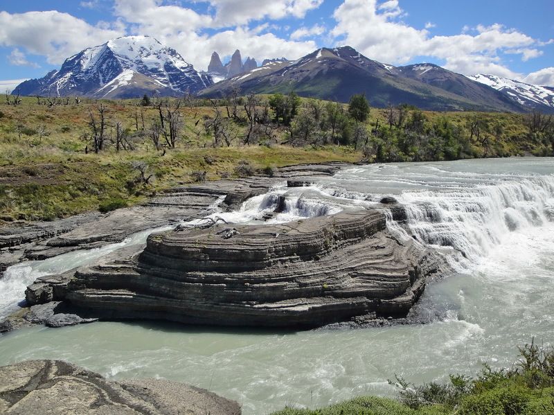 пейзаж, природа, путешествие, горы, реки Paine Cascadephoto preview