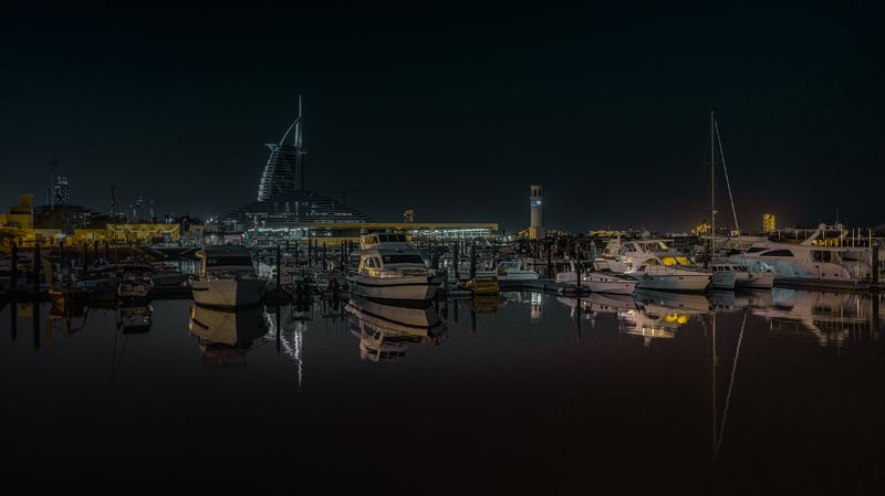 harbour, harbor, boat, sea, hotel, dubai, uae, reflection A Night at the Harbourphoto preview
