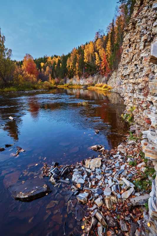пейзаж, коми, река, север, скалы, тайга Тиманский кряжphoto preview