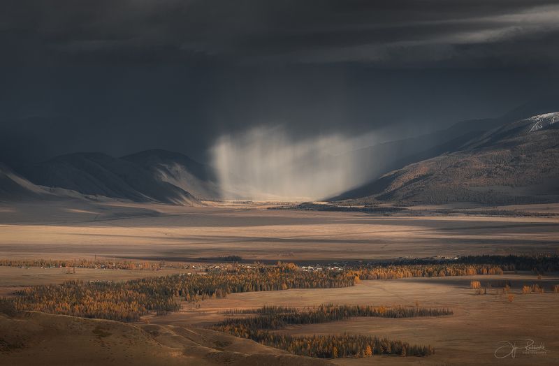 алтай, курайская степь, небо, вирга, облака, курай Небесный водопадphoto preview