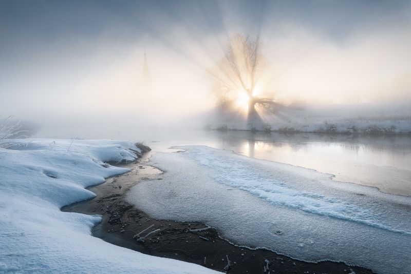 дунилово, рассвет, туман Туман над Тезойphoto preview