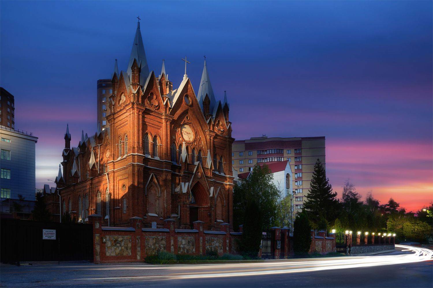 город, архитектура, храм, курск, вечер, здание,памятник, Михаил Кудрявцев