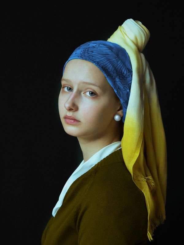 оммаж,портрет,постановочная фотография,девушка Оммаж на картину Яна Вермеера \
