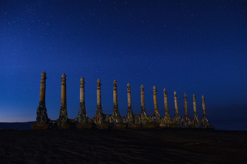 ольхон, хужир, байкал, звезды Мыс Бурханphoto preview