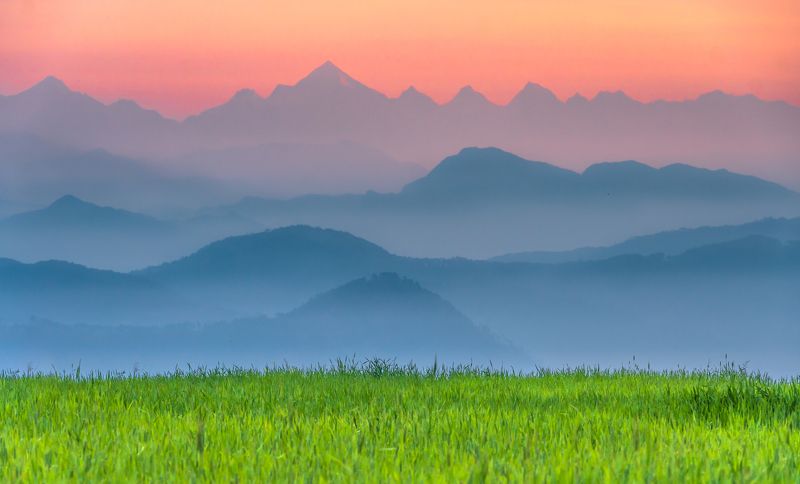 #morning #sunrise #village #india #uttarakhand #himalaya #green #blue #landscape #nature keep calmphoto preview