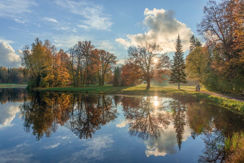 павловский парк, осень, вечер В паркеphoto preview