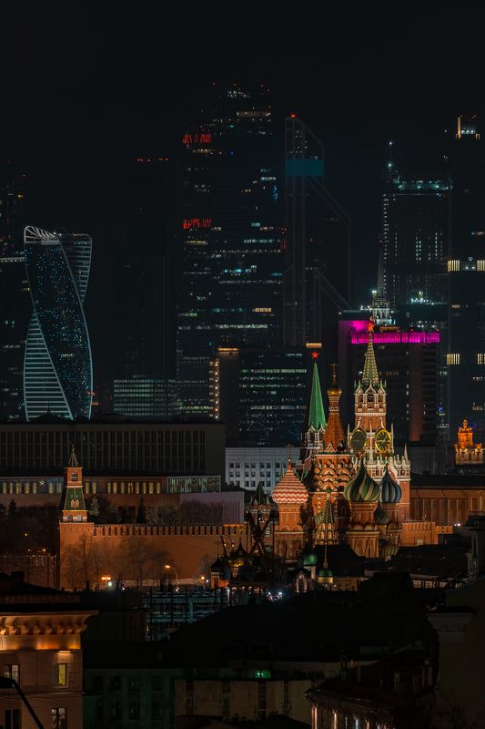 москва moscow  Ночная Москваphoto preview