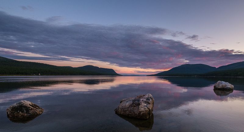белое море, вечер, закат, море, север Вид на Колвицкий заливphoto preview
