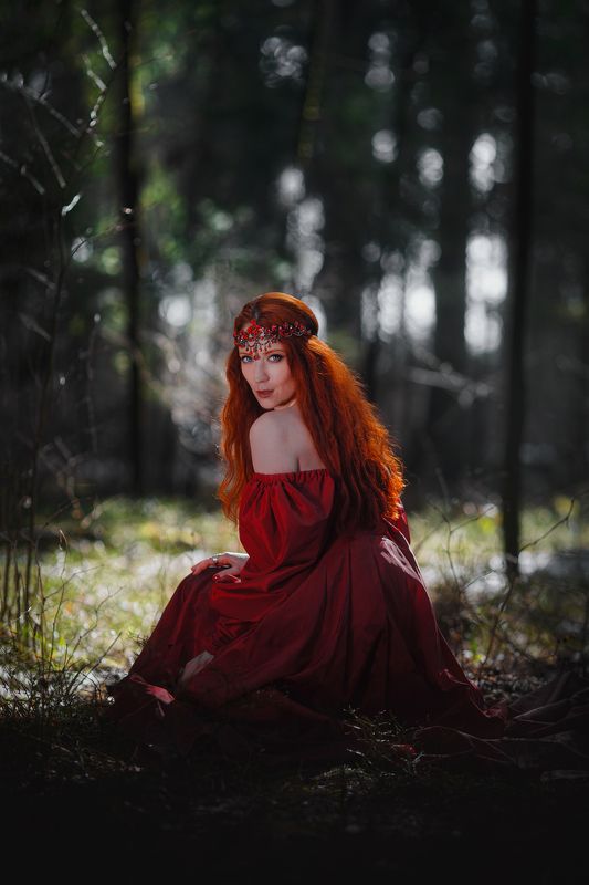 девушка, лес, портрет photo preview