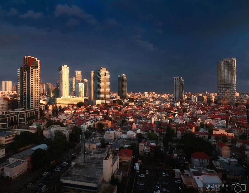 Tel aviv, Israel, city, urban, architecture, cityscape, skyscraper, big city, sunset Tel Avivphoto preview