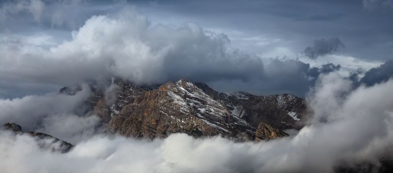 альпы, италия, доломитовые альпы, tre cime, alps, italy в одеяле из облаковphoto preview