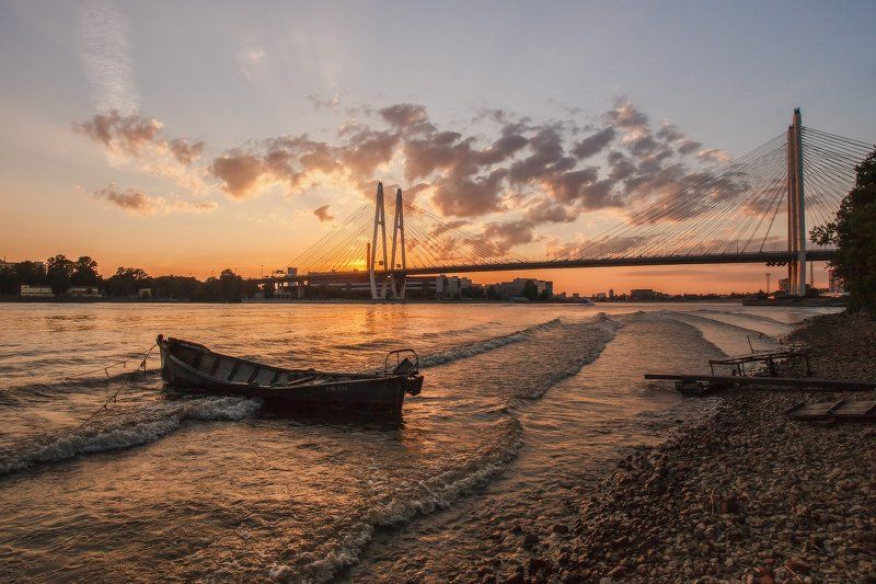 Большой, Вантовый, Закат, Лето, Мост, Нева, Обуховский, Петербург, Река, Россия, Санкт, Санкт-петербург Летний Вантовый Закат (II)photo preview
