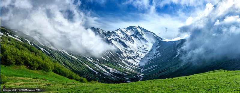 панорама, пейзаж, горы, заповедник, лето, облака, zubrphoto По локти в облакахphoto preview