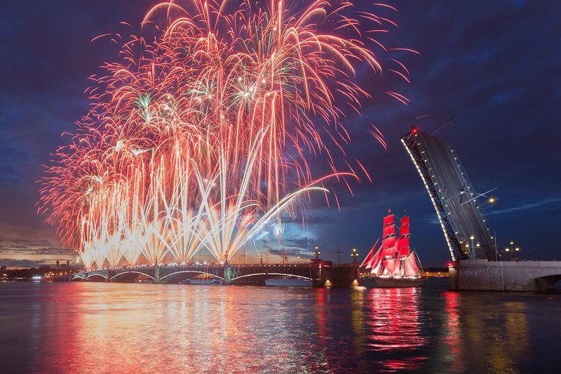 алые паруса, белые ночи, нева, разводные мосты, санкт-петербург Алые парусаphoto preview