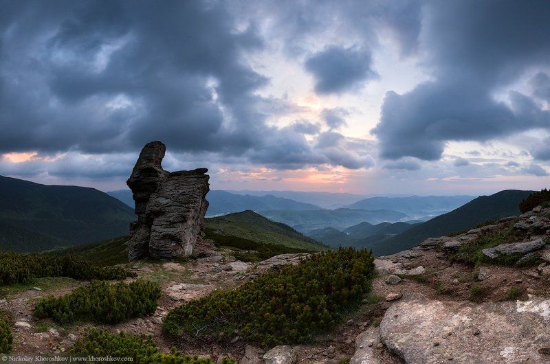 Carpathian mountains, Landscape, Mountains, Ukraine, Горы, Карпаты, Панорама, Пейзаж, Украина Угрюмый великанphoto preview