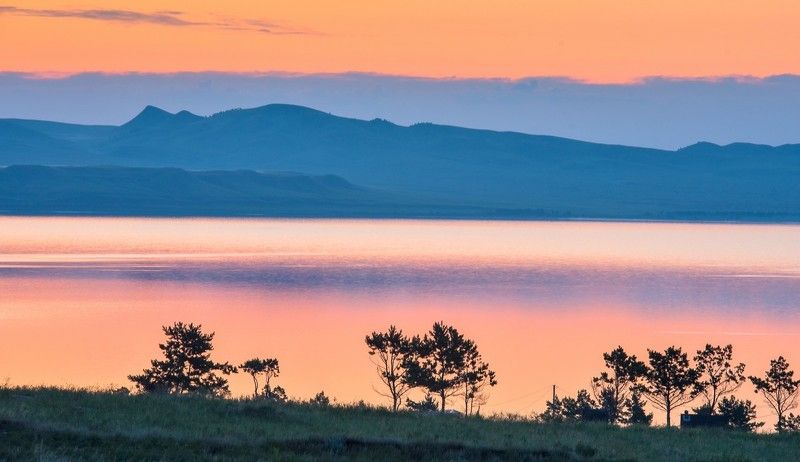 озеро рассвет Хакасия  Рассвет на озере Шира Хакасияphoto preview