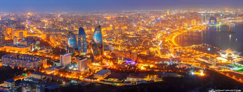 Огни ночного Баку фото превью