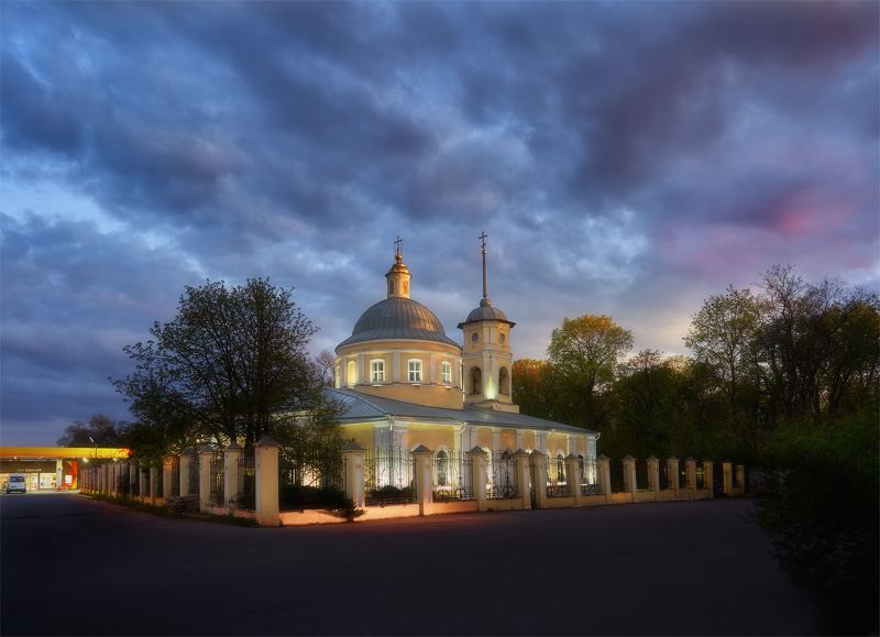 город, архитектура, храм, курск, вечер, здание,памятник Храм Всех Святыхphoto preview