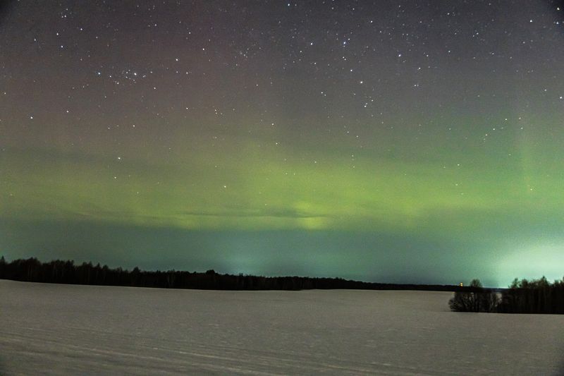 Северное сияние, аврора Снова просияло на нашей широтеphoto preview