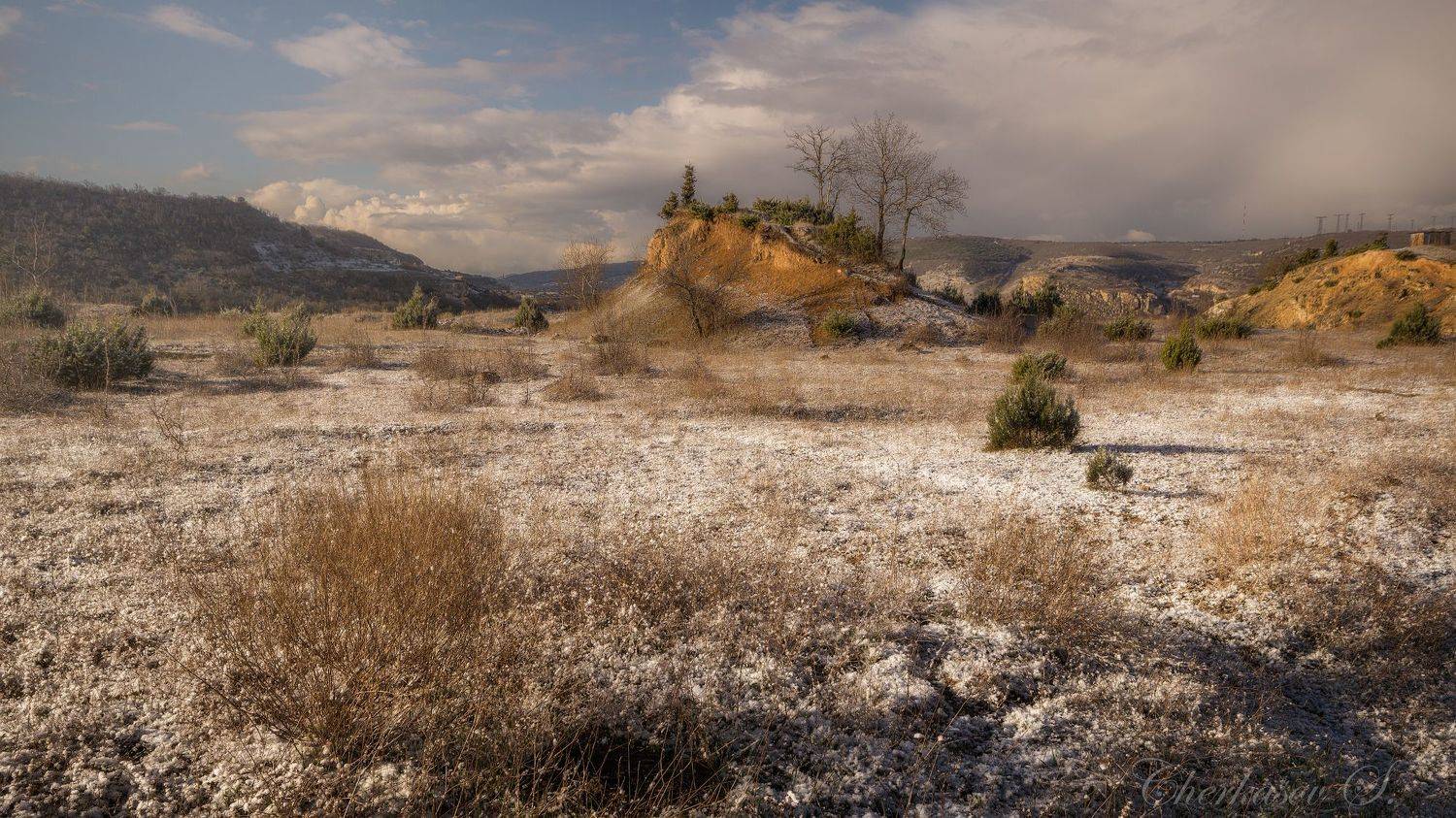 Автор: Черкасов Сергей крым, инкерман, снег, утро,, Черкасов Сергей