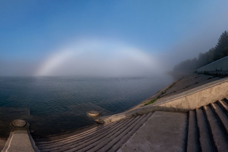 ангара, иркутск, туман Белая радуга на Ангареphoto preview