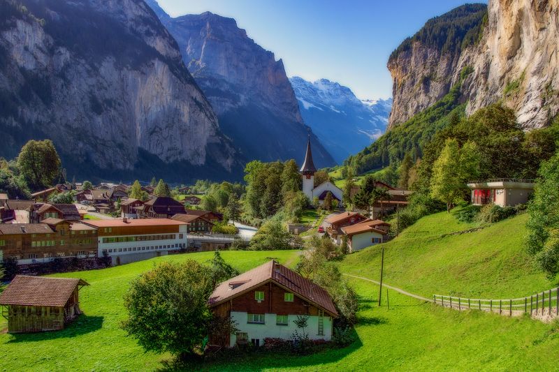 Долина Лаутербруннен,Швейцария фото превью