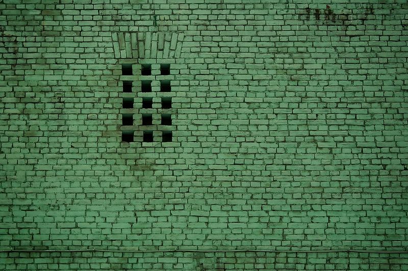 bricks, wall, minimal, green Greenphoto preview