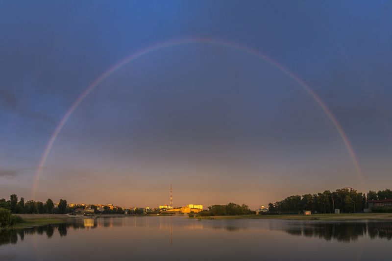 иркутск, ангара, радуга Вечерняя радуга над Ангаройphoto preview