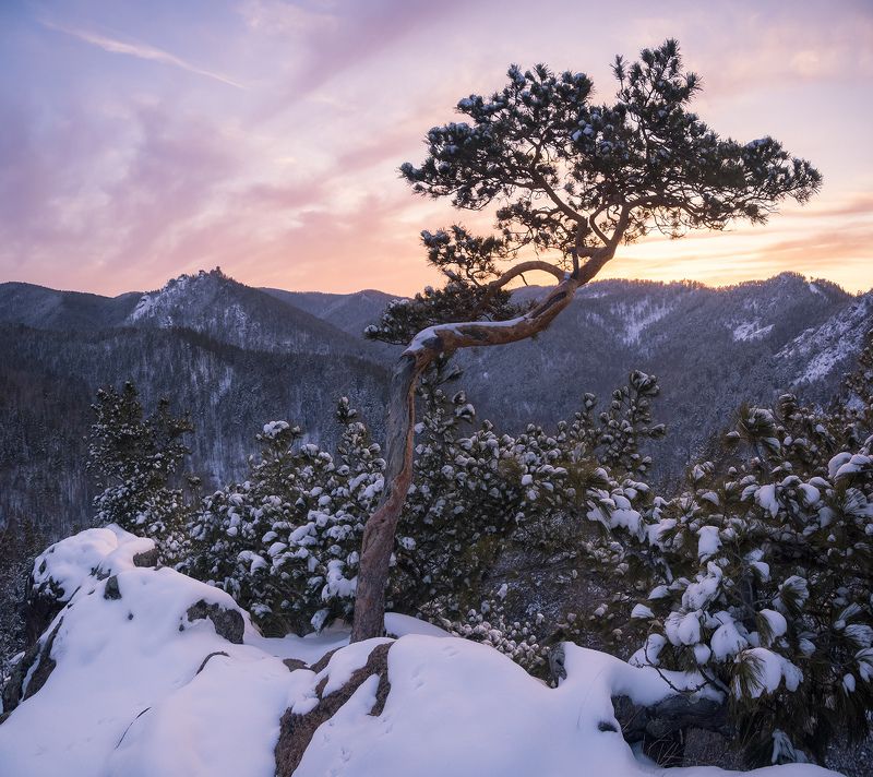 ...Апрельский зимний закат...photo preview