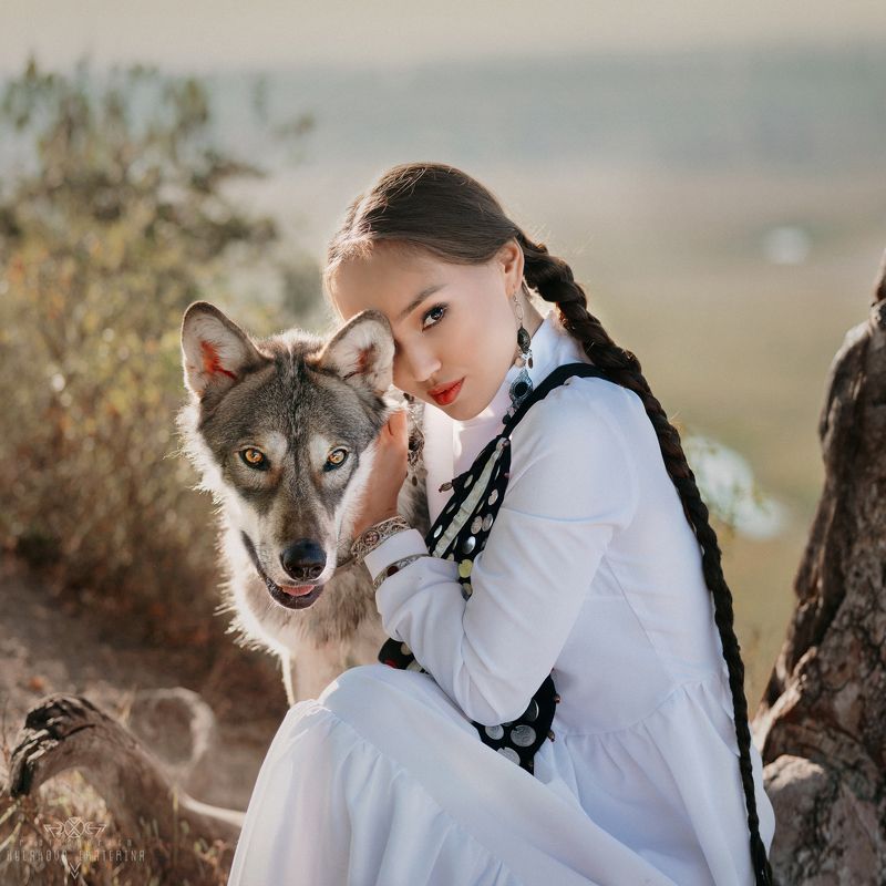 башкирия, башкиры, традиции, народы, национальный, животные, волк, портрет Башкорт - племя пришедшее за волкомphoto preview